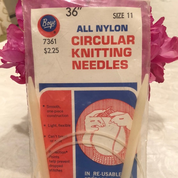 NIP vintage Boye AllNylon 36” size 11 circular knitting née - Picture 9 of 13